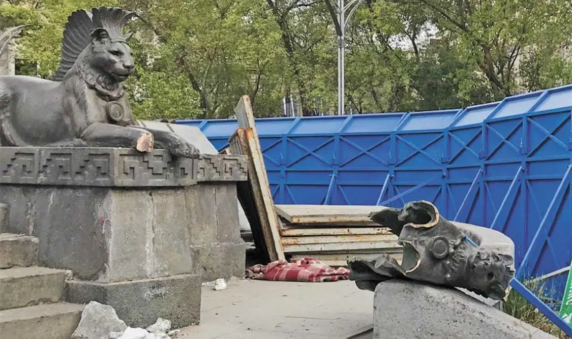 El costo para reparar los daños ocasionados al monumento será de 3 millones de pesos. Cortesía