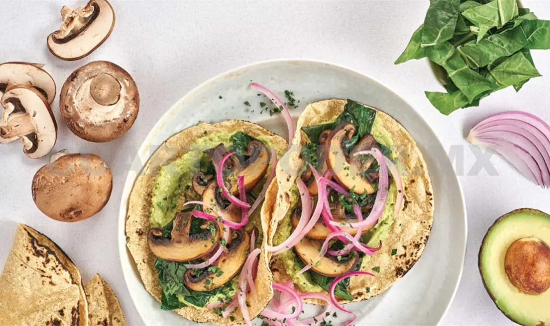 Tacos veganos de hongos