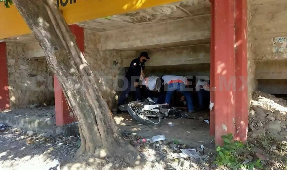 Motociclista fallece al impactar en árbol y gradas