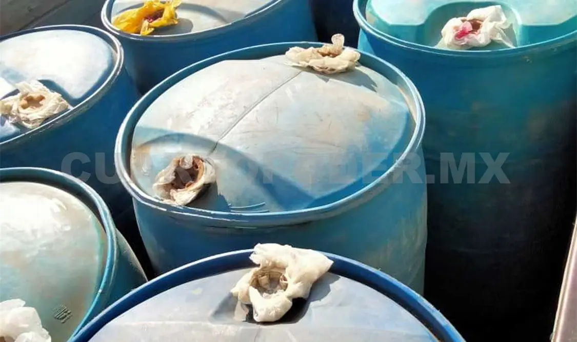 Aseguran 600 litros de combustible