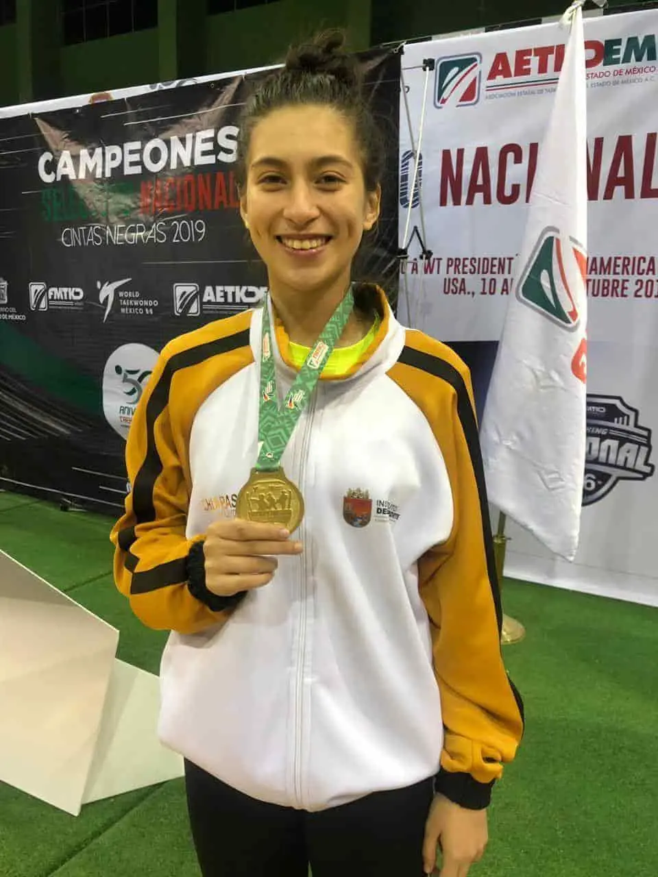 La emoción de volver a competir tienen a la taekwondoína chiapaneca muy entusiasmada. Cortesía