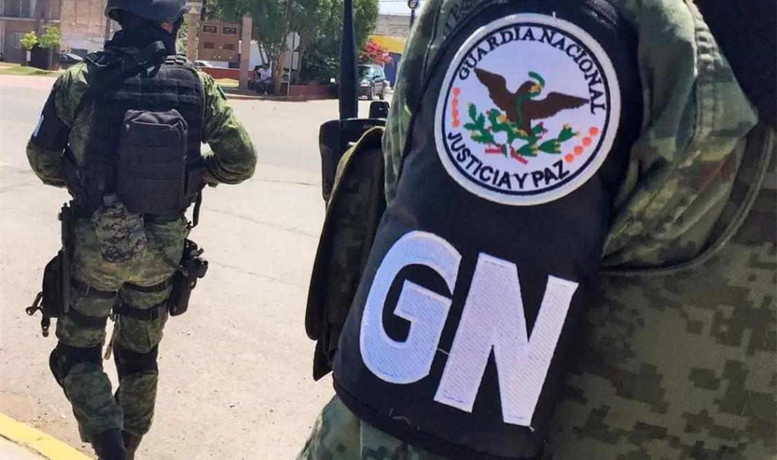 Elementos de la Guardia Nacional arribaron al lugar del incidente para atender el reporte. Cortesía