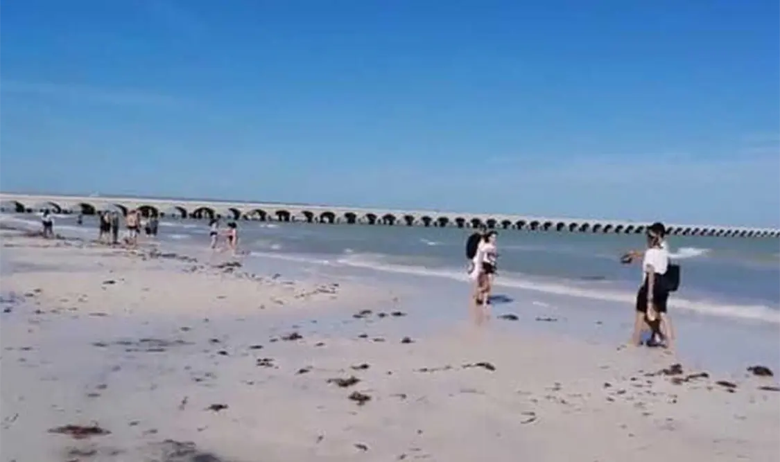 Cierran playas Yucatán por contagios de covid