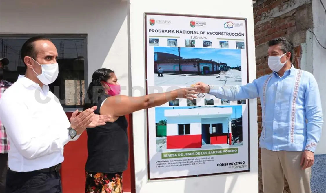 Se han concluido 15 mil viviendas en Chiapas
