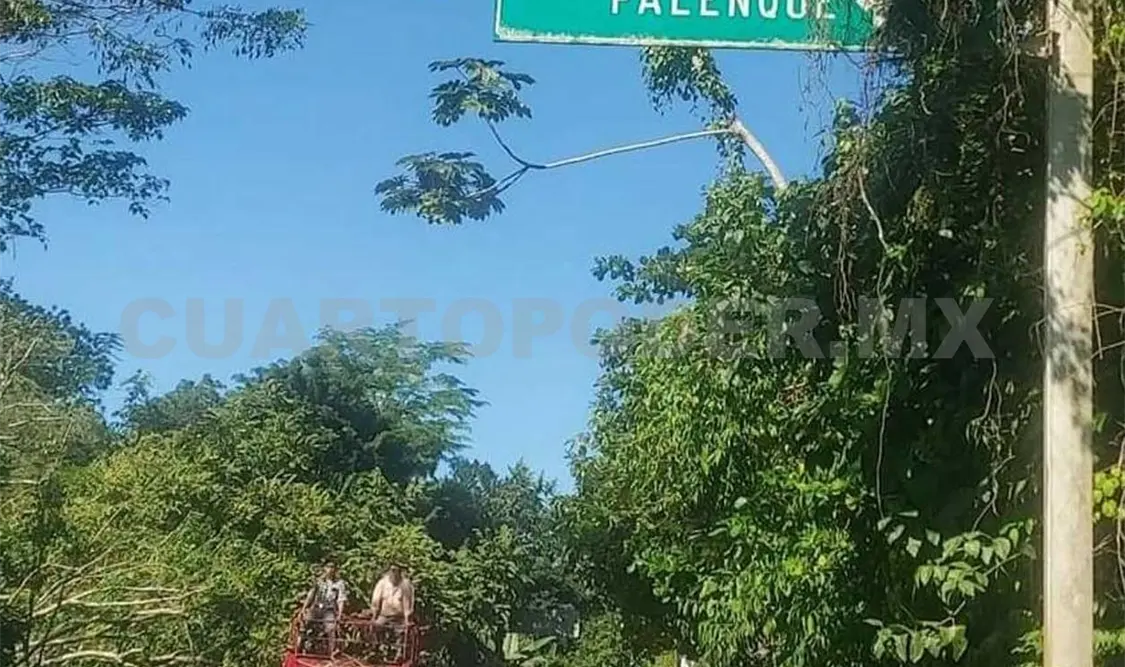Autobuses de turismo son atracados en la carretera