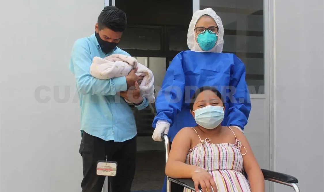 Nace bebé de mamá positiva a covid-19