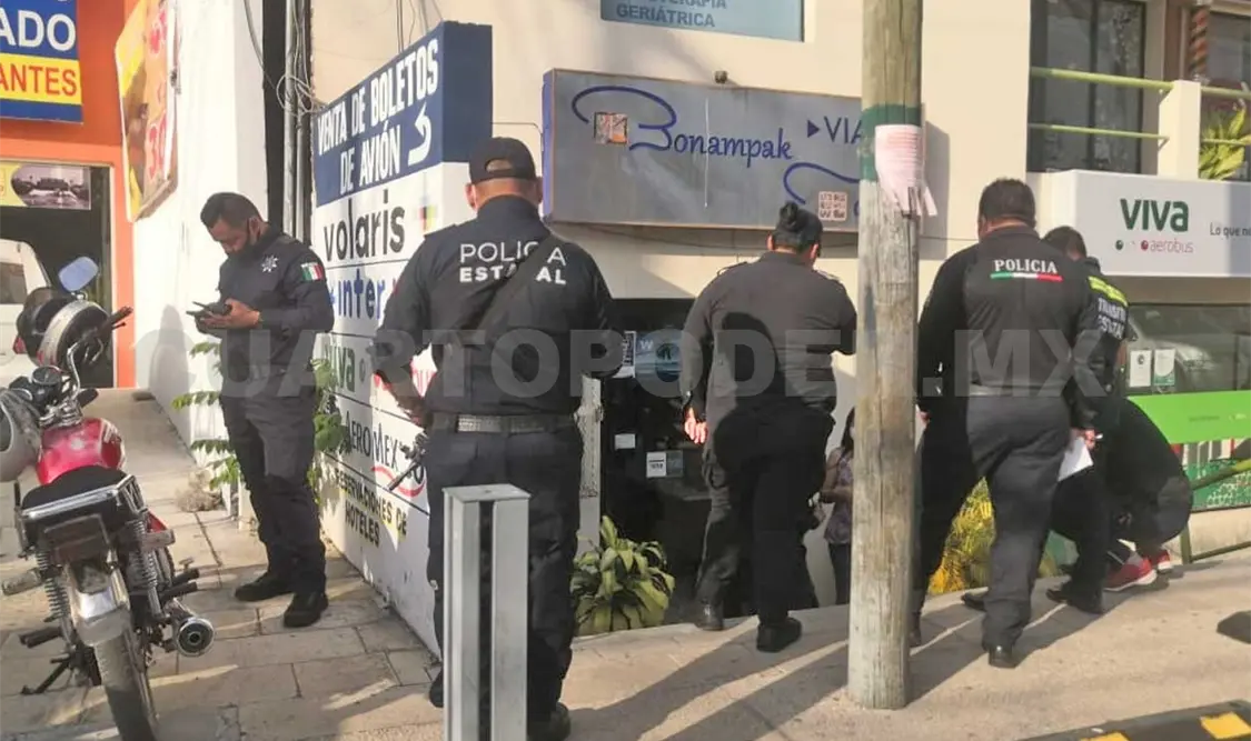 Asaltan agencia de viajes y se llevan una caja fuerte