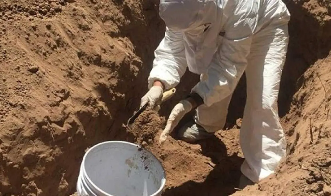 Esperan las autoridades los dictámenes periciales del Servicio de Genética Forense que determinarán la identidad de la víctima. Cortesía