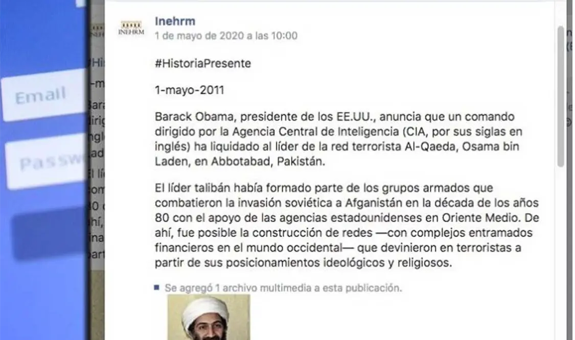 Facebook restringe la página del INEHRM