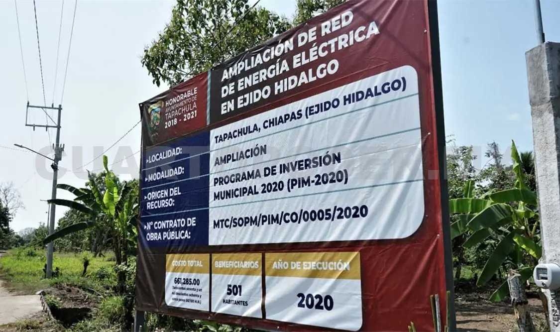 Entregan obra de ampliación de energía eléctrica