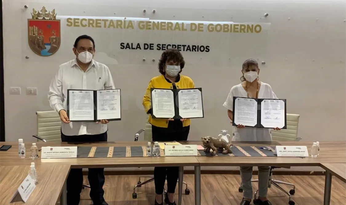 Secgob y Cobach firman convenio