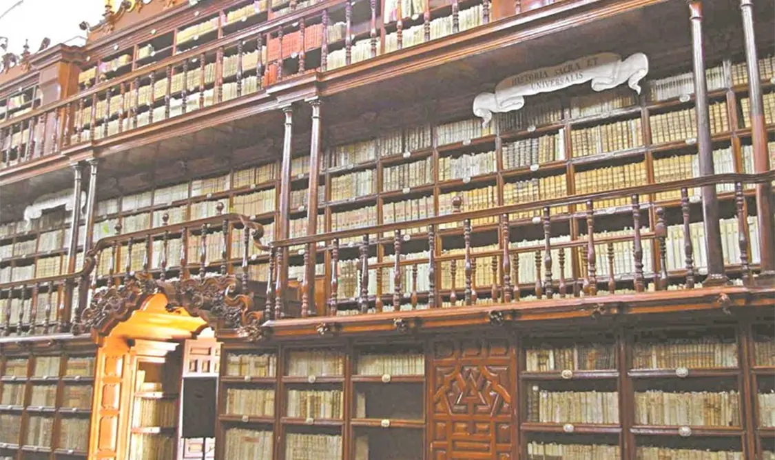 La biblioteca, que se encuentra en le estado de Puebla, conserva libros del obispo Palafox y Mendoza. Cortesía