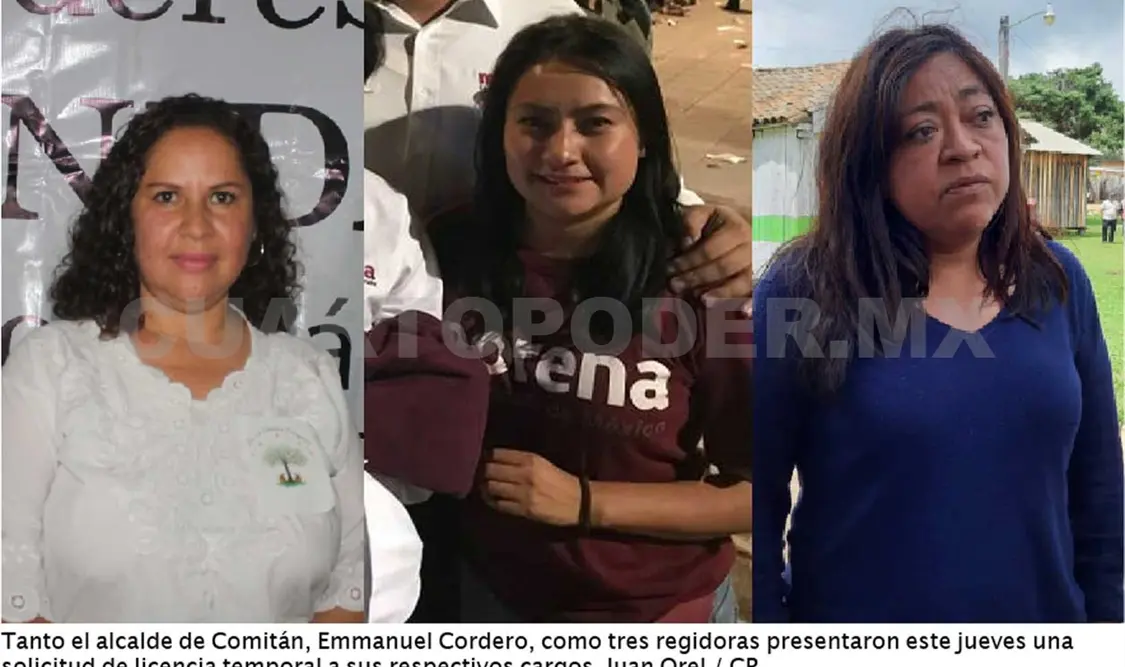 Alcalde y tres regidoras dejan sus cargos