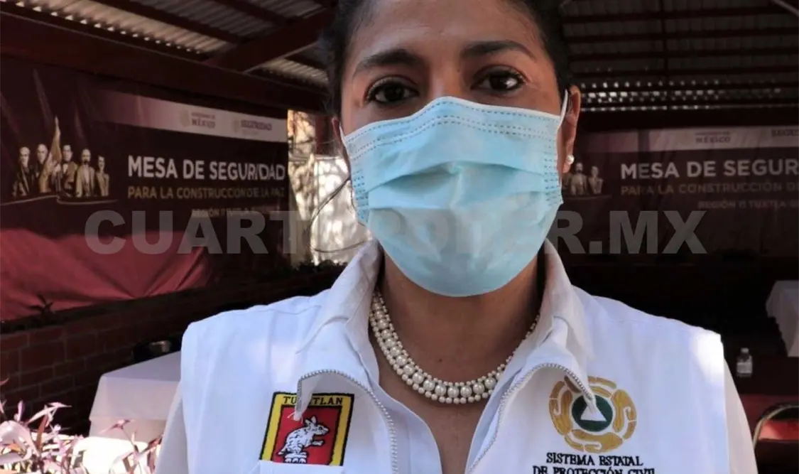 La secretaria de PC de Tuxtla, Elizabeth Hernández, presentó los avances de la estrategia de prevención y combate de incendios. CP