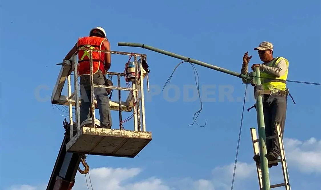 Concluye primera etapa de instalación de luminarias