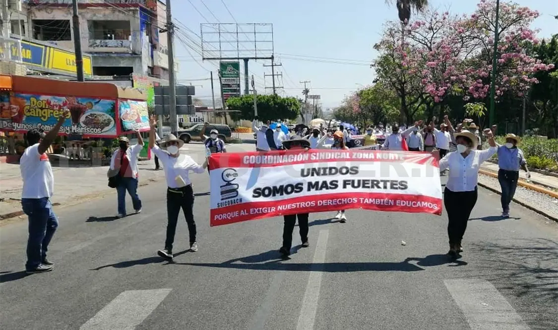 El Comité Directivo del sindicato agradeció al personal agremiado por su participación activa en la marcha-mitin del viernes. Ramón García / CP