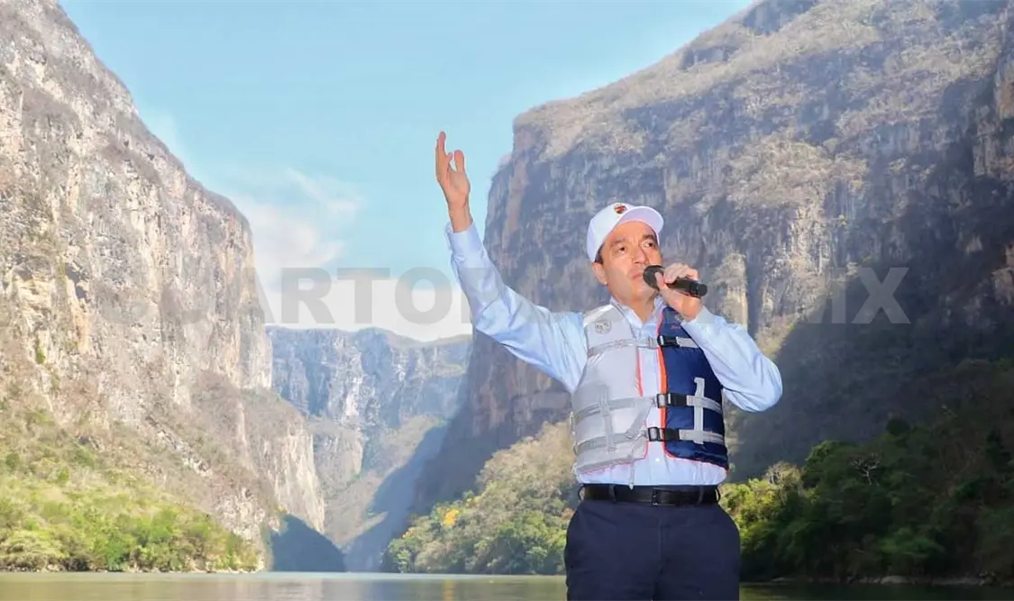 Constatan trabajos de limpieza en Cañón del Sumidero