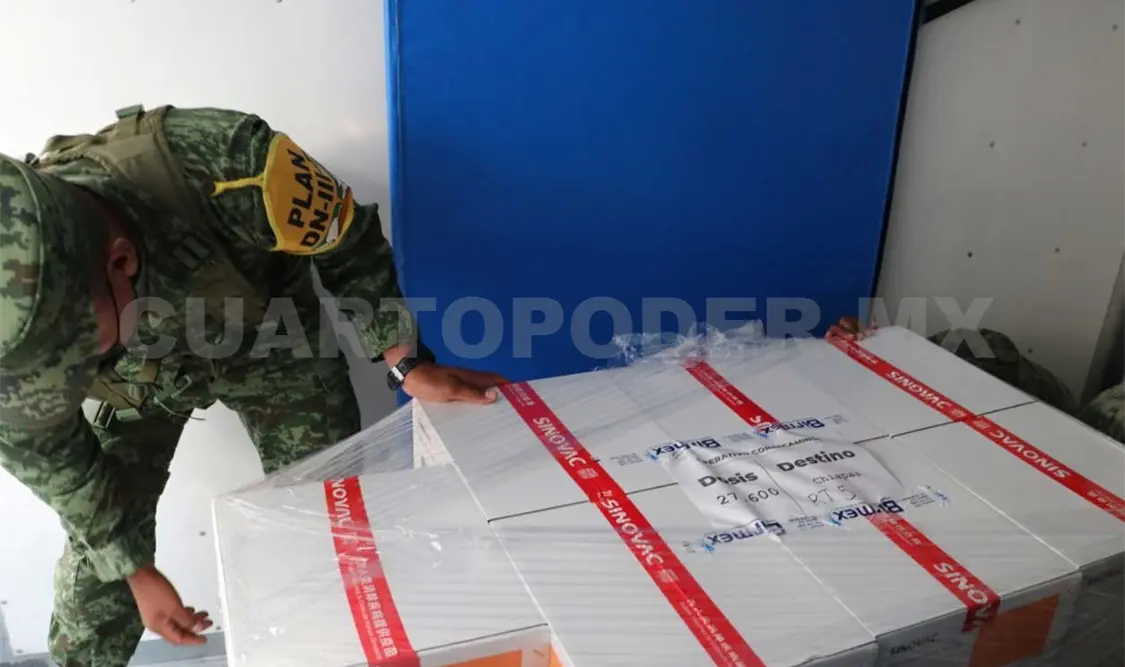 Llega a Chiapas nuevo lote de vacunas