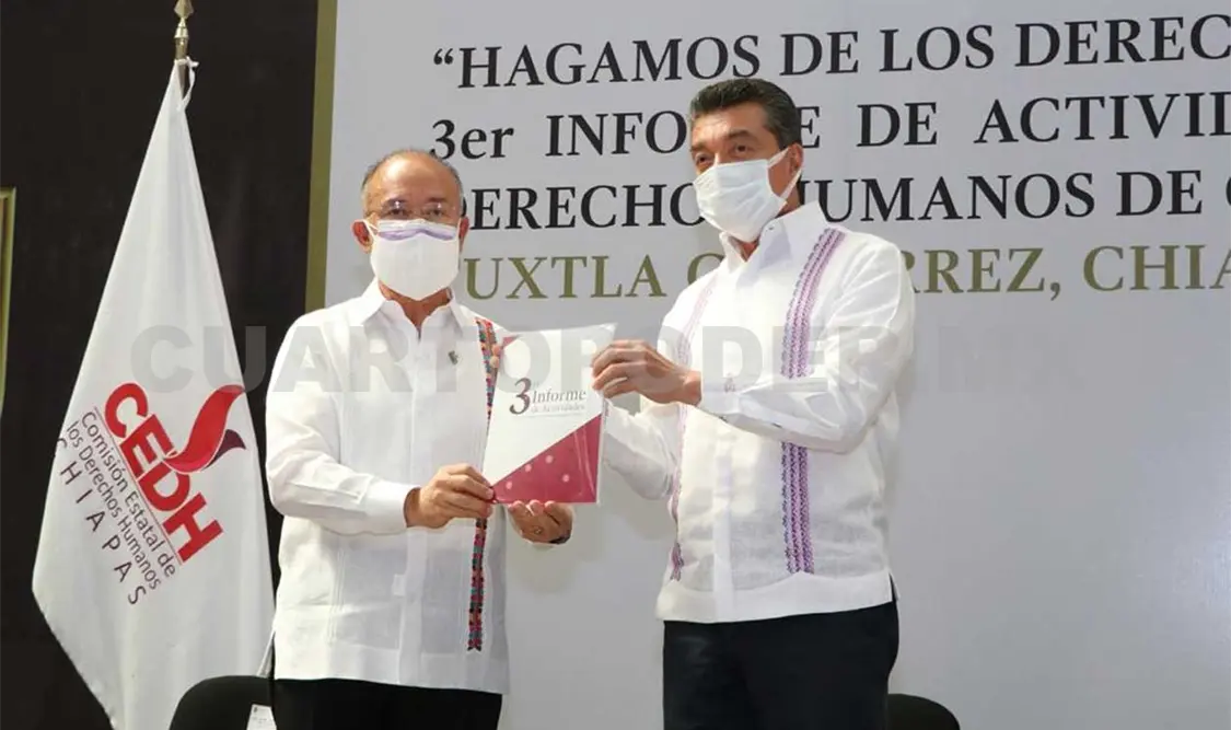 Asiste al 3er. Informe de Actividades de la CEDH