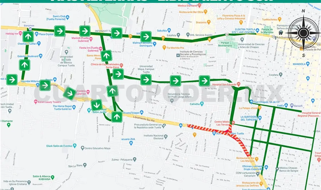 Cierre de circulación en el libramiento Sur