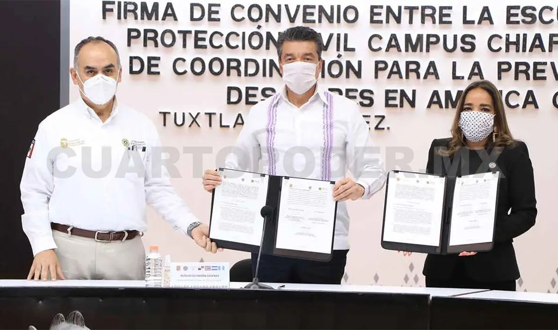 Firman convenio en materia de protección civil