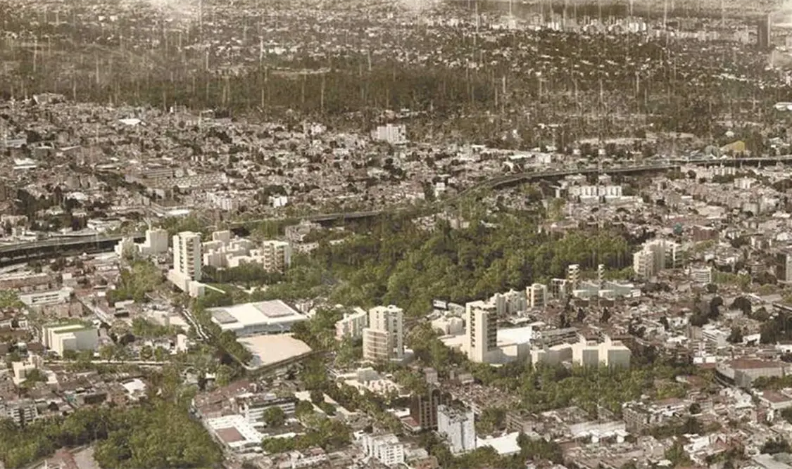 Propuesta de distrito hídrico como modelo urbano para el manejo sostenible de agua en la Ciudad de México, desarrollado por la Oficina de Resistencia Humana. Cortesía