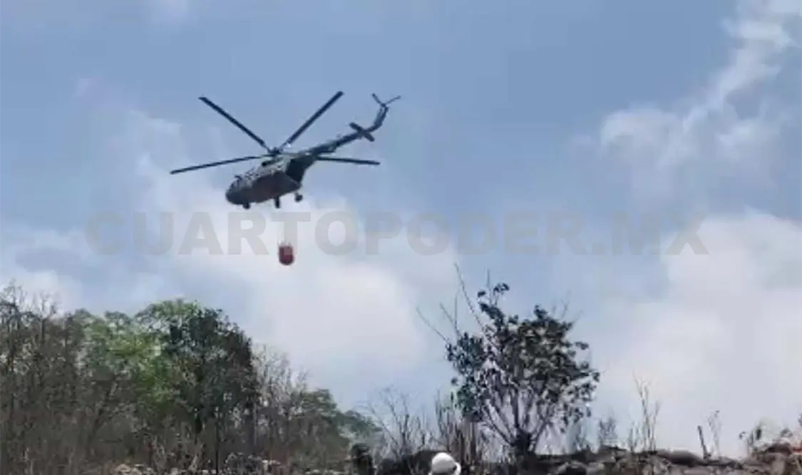 Apoya Armada de México en sofocación de incendio