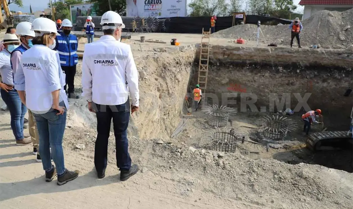 Supervisan avance del Paso a Desnivel