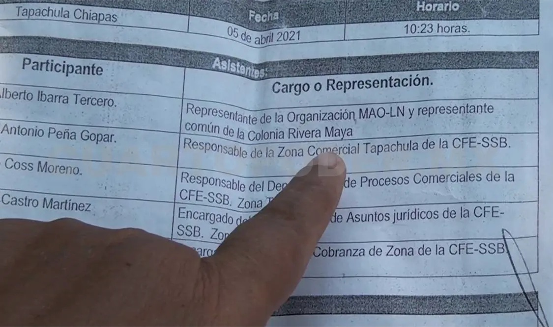 Colonos desconocen convenio con CFE