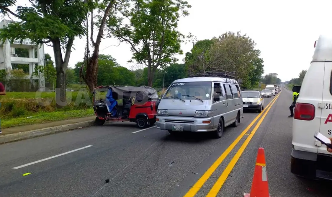Fatal encontronazo entre moto y mototriciclo