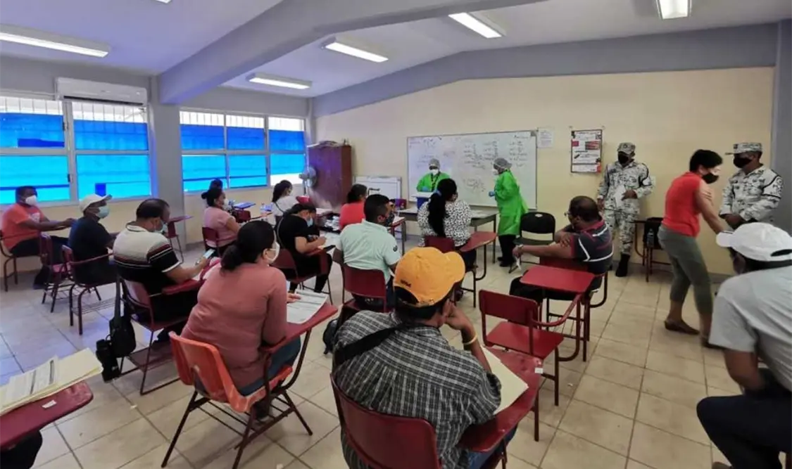 La vacunación se ha llevado en completo orden. Cortesía