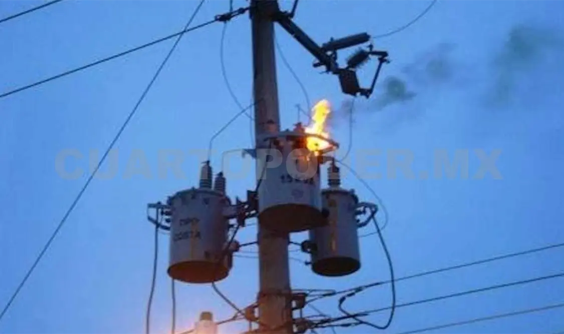 Viviendas sin luz al quemarse transformador