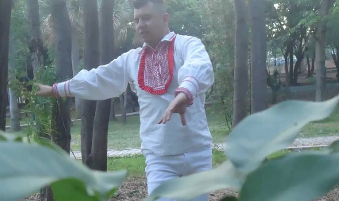 Francisco Villalobos danzando. Cortesía