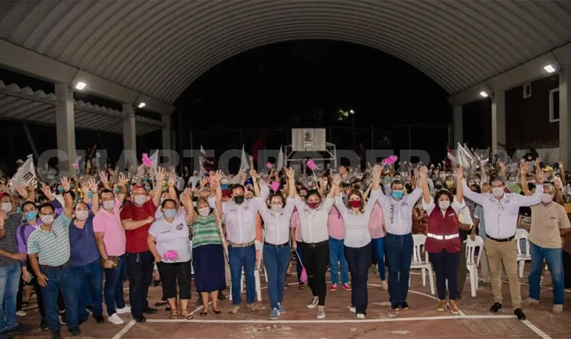 Cientos de personas recibieron a Rosy Urbina y le ratificaron su respaldo para llevarla al triunfo en las elecciones del 6 de junio. CP
