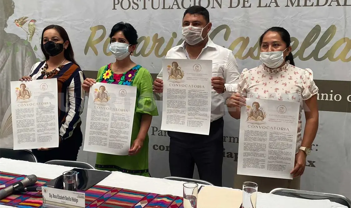 Inicia recepción para medalla “Rosario Castellanos”