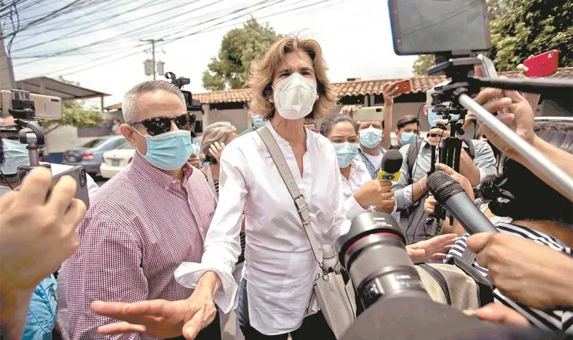 La aspirante a la presidencia de Nicaragua y periodista Cristiana Chamorro Barrios, el 21 de mayo, en Managua. El Universal