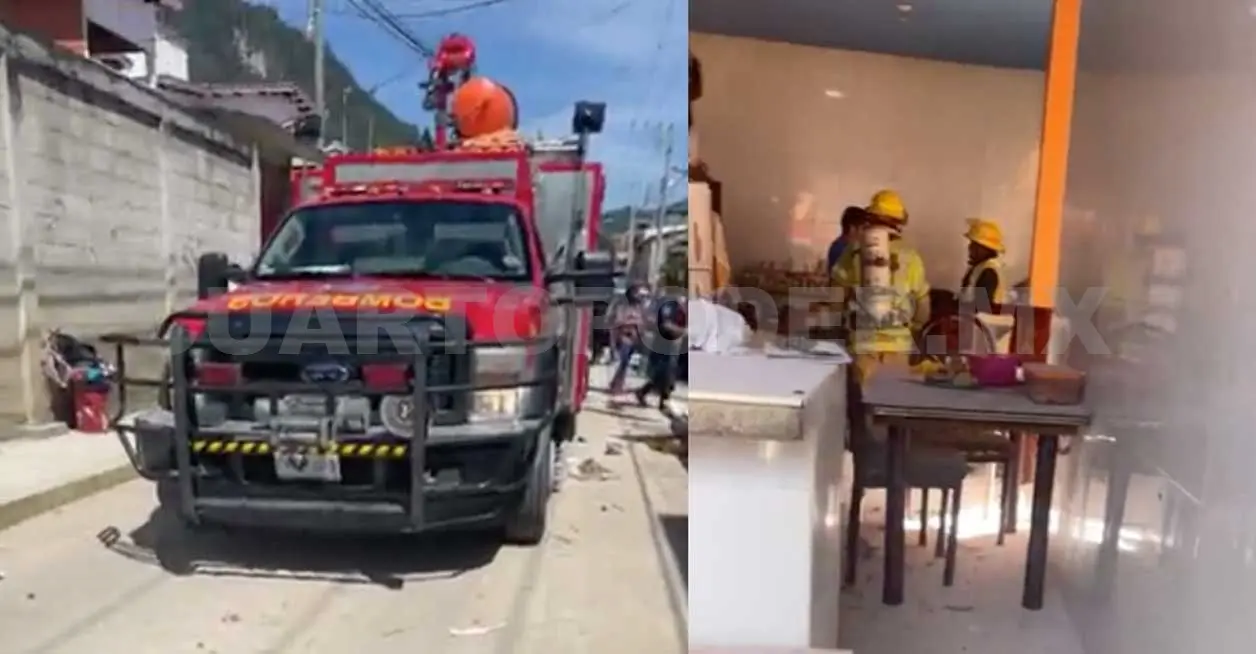 Tres lesionados al explotar cilindro de gas en vivienda