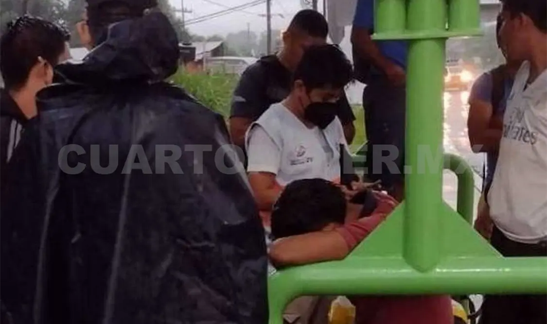 Varios de los pasajeros resultaron con golpes y excoriaciones debido al fuerte impacto. Cortesía