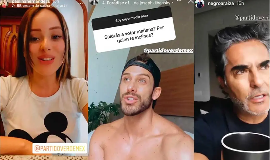 Famosos hacen proselitismo
