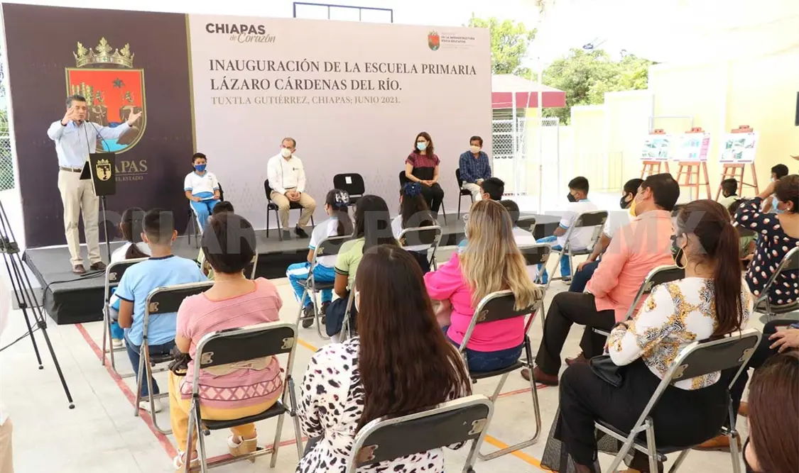 Inaugura reconstrucción de escuela “Lázaro Cárdenas”