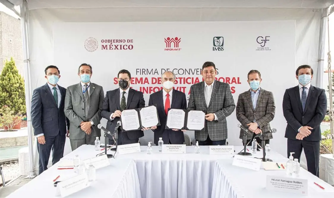 El Infonavit y el CJF firmaron un convenio de colaboración. Cortesía