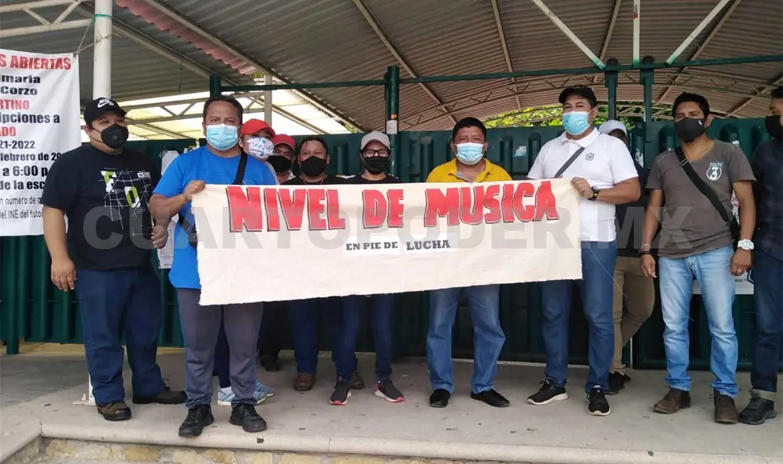 Este viernes los docentes de música se sumaron al boicot de las cadenas de cambio en la capital chiapaneca. CP