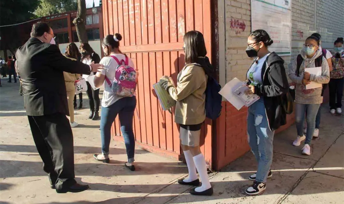 La comunidad escolar de ese plantel inició actividades presenciales en modalidad híbrida. Cortesía
