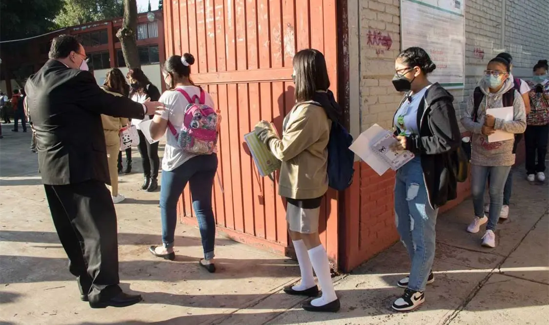 La comunidad escolar de ese plantel inició actividades presenciales en modalidad híbrida. Cortesía