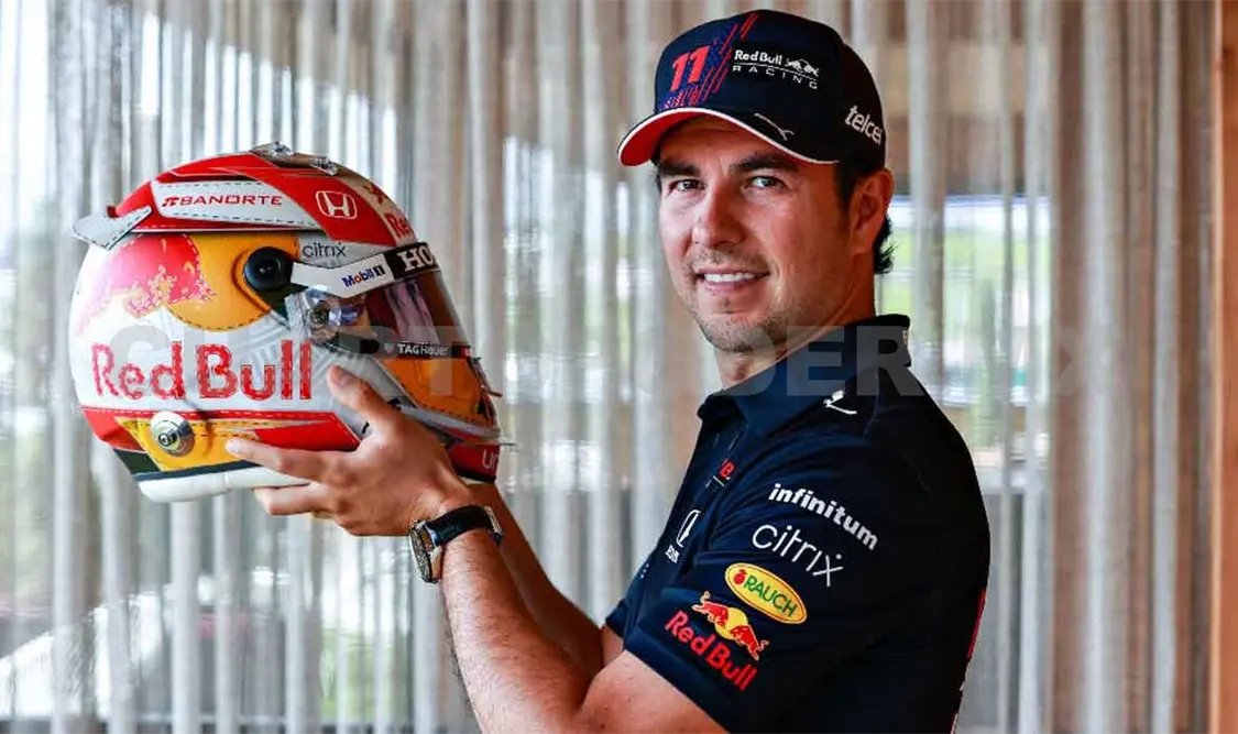 “Checo” Pérez presentó casco especial