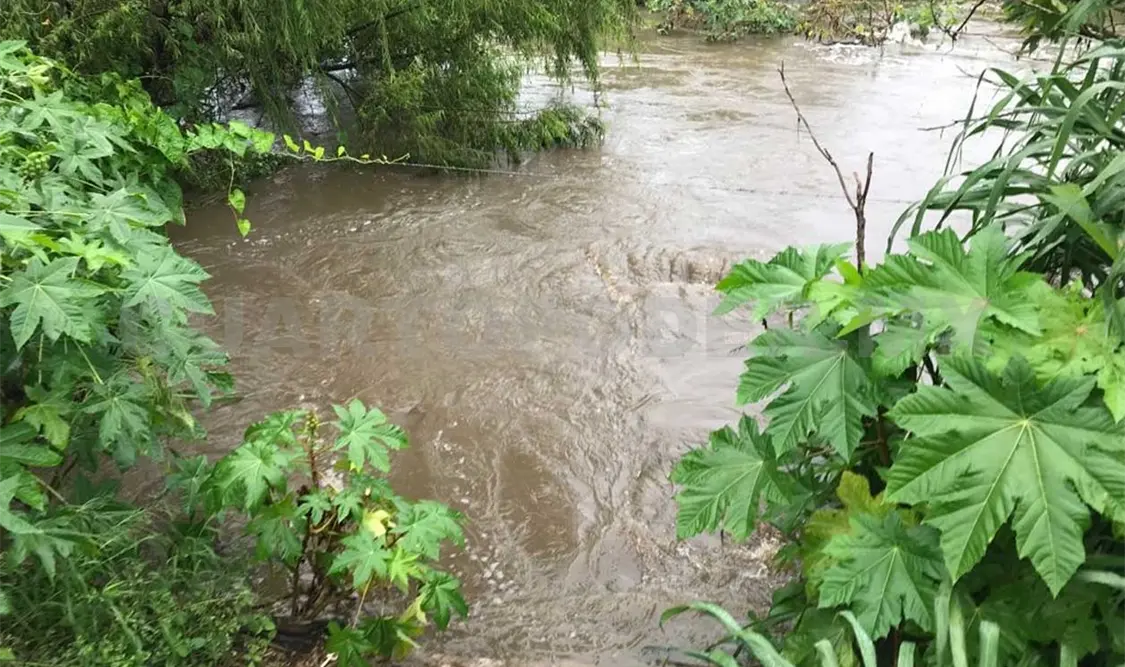 Al menos 14 viviendas se inundaron en el ejido Brisas del Mar, luego de que el río Tiltepec se desbordara. Noel Vázquez / CP