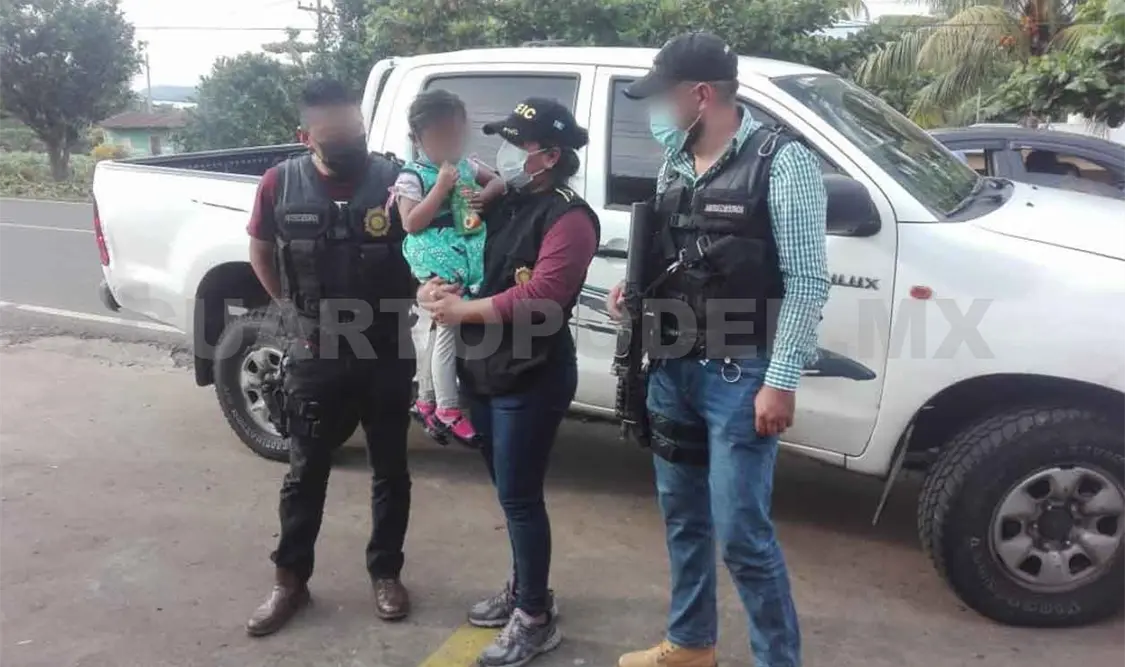 Rescatan a niña de origen guatemalteco