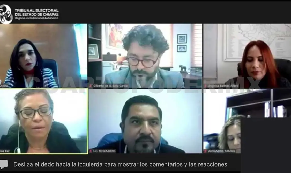 Sesión del Teech que dio cuenta de los juicios de inconformidad. Cortesía