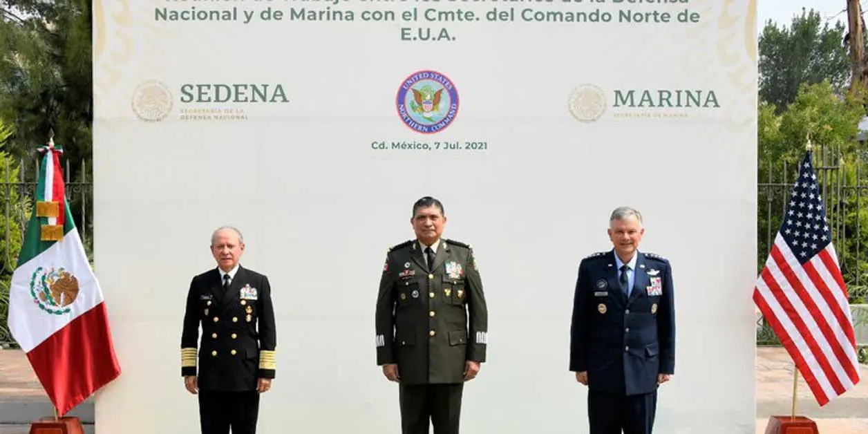El general VanHerck se reunió del 6 al 8 de julio en la Ciudad de México con los jefes militares mexicanos, para estrechar la relación bilateral militar. Cortesía