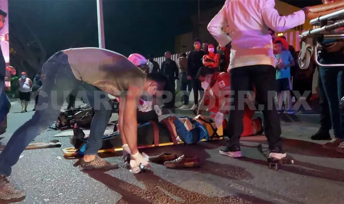 Impactan a motorista y resulta herido de gravedad